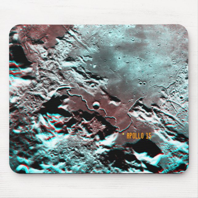 Apollo 15 Local de Aterrissagem Anaglyph Mousepad (Frente)