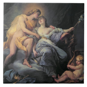 Apollo que acaricia a ninfa Leucothea (óleo no