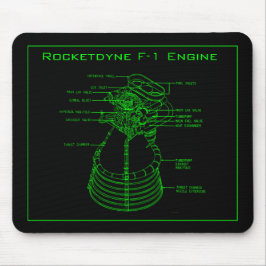 Apollo Saturn V Rocketdyne F-1 engine Mouse Pad