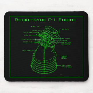 Apollo Saturn V Rocketdyne F-1 engine Mouse Pad