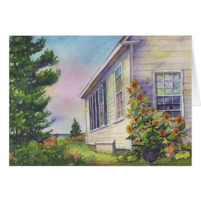 Após atividades de escola, ilha de Mohegan, cartão (Frente Horizontal)