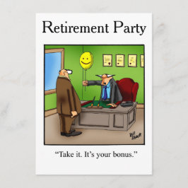 Aposentação Convites de festas de humor "Espectick