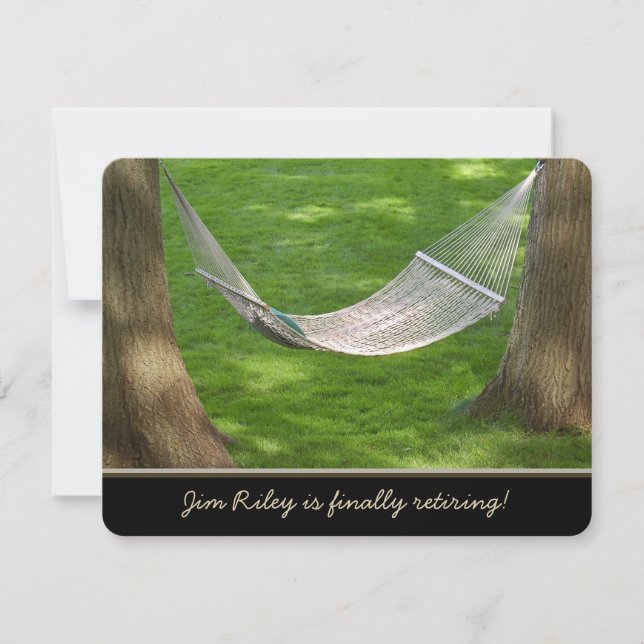 Aposentação Hammock Convite (Frente)