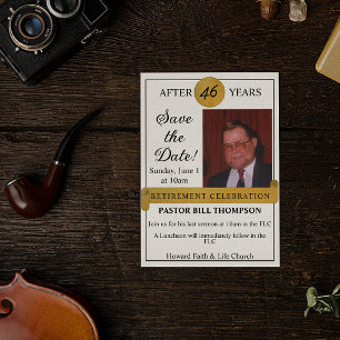 Aposentado Salvar a Data Convite de Fotografia