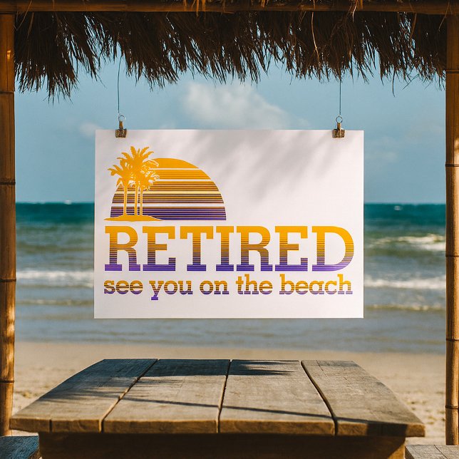 Aposentado Vejo Você Na Poster Da Praia (Criador carregado)