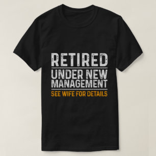 Aposentado Ver Esposa Engraçada Camisa De Pai