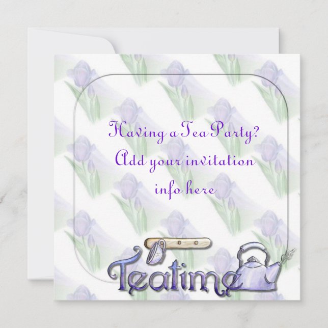 Aposentadoria ou Convite de aniversário do Tea Par (Frente)