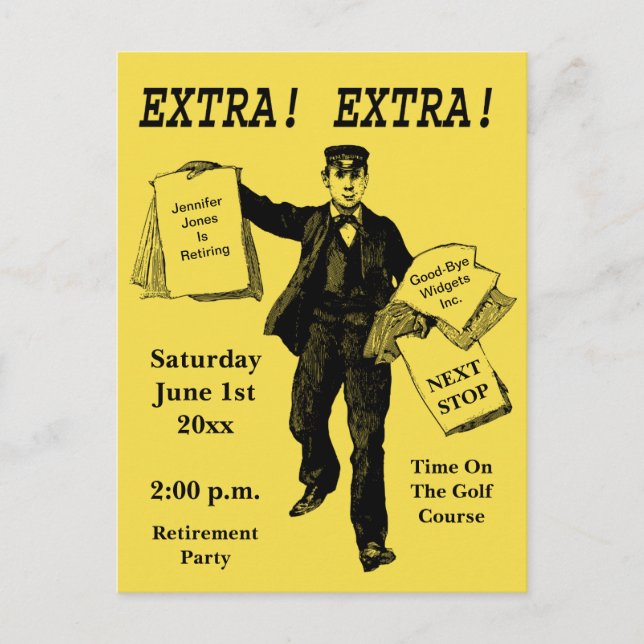 Aposentar - Aposentar Guardar O Convite De Data (Frente)