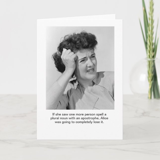 Apostrophe Alice - Cartão Saudação (Frente)