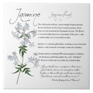 Apothecary Herbal: Jasmine | Azulejo de cerâmica d