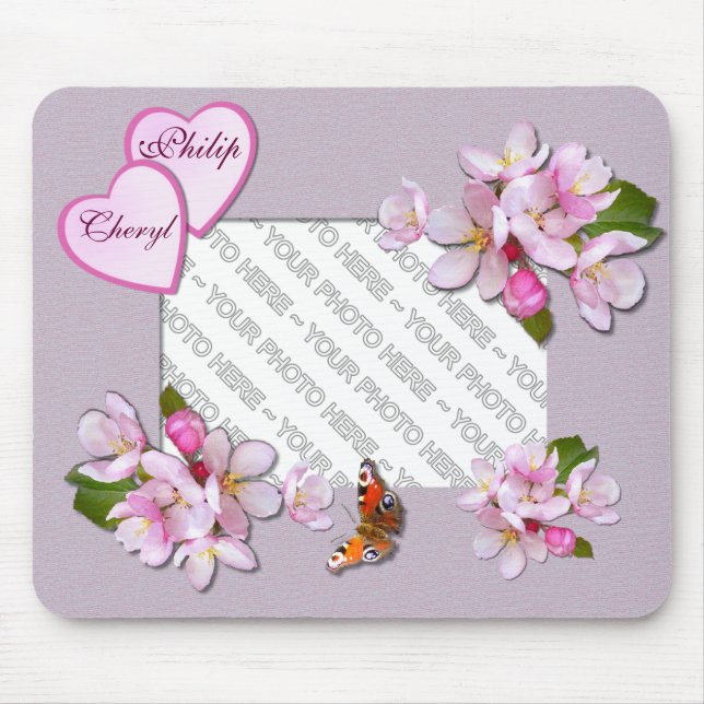 APPLE BLOSSOM ~ Adicione uma foto ~ Mousepad (Frente)