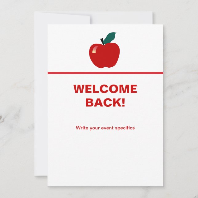 Apple, de volta à escola (Frente)