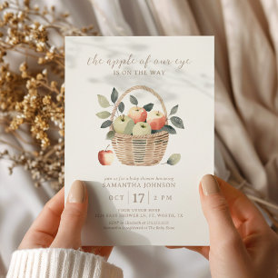 Apple do nosso convite para o Chá de fraldas de ou