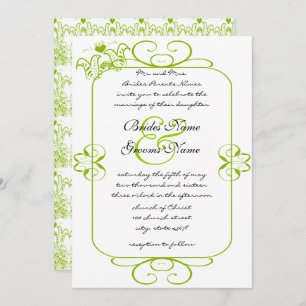 Apple Green Love Birds Convite Para Casamento