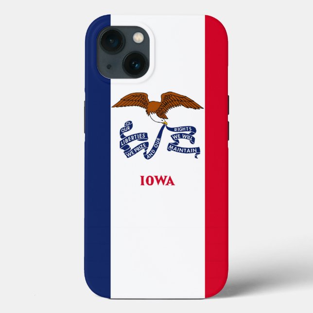 Apple iPhone 13 Case-Mate, bandeira de Iowa (Verso)