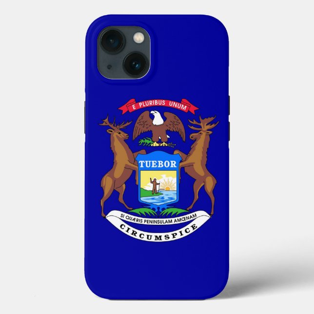 Apple iPhone 13 Case-Mate, bandeira Michigan (Verso)