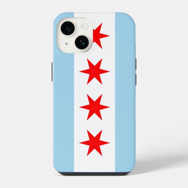 Apple iPhone 14 Case-Mate, bandeira de Chicago (Verso)