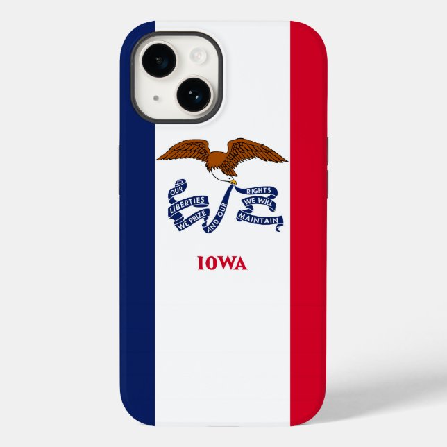 Apple iPhone 14 Case-Mate, bandeira de Iowa (Verso)