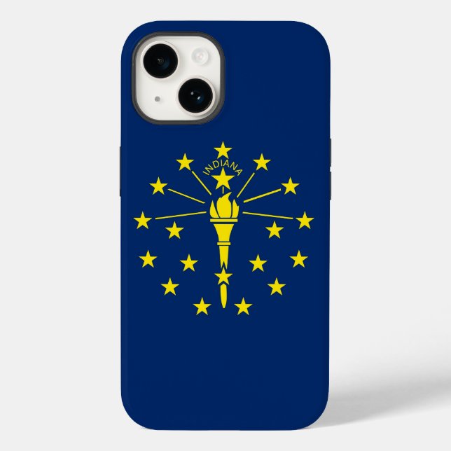 Apple iPhone 14 Case-Mate, Indiana Flag (Verso)