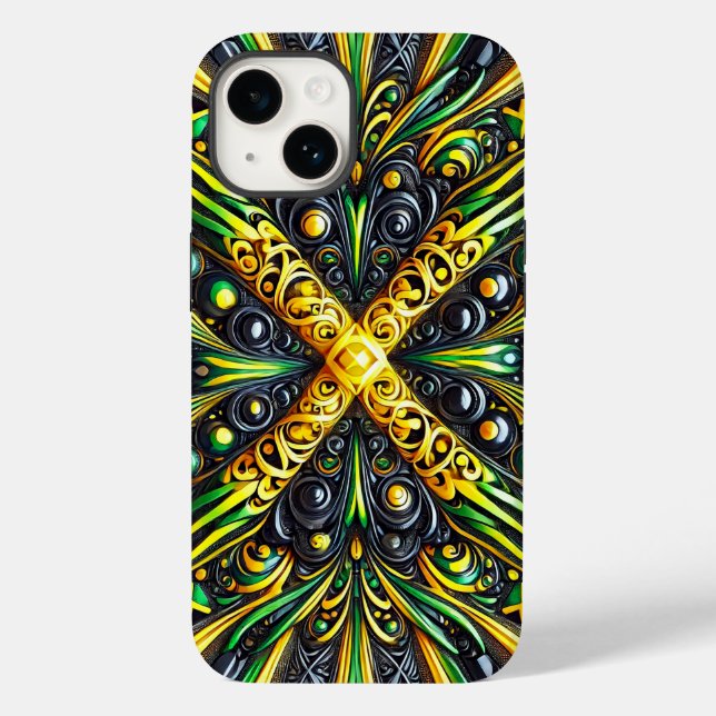 Apple iPhone 14 Case-Mate Jamaican Colors (Verso)