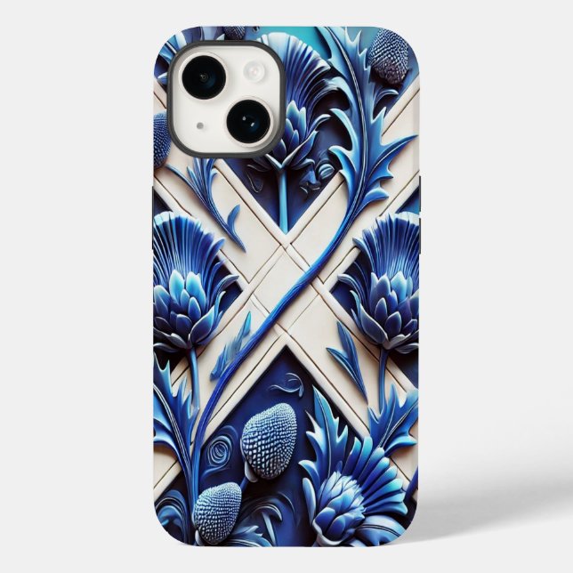 Apple iPhone 14 Case-Mate Scottish Thistles (Verso)