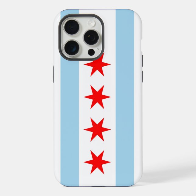 Apple iPhone 15 Pro Max Case, bandeira de Chicago (Verso)