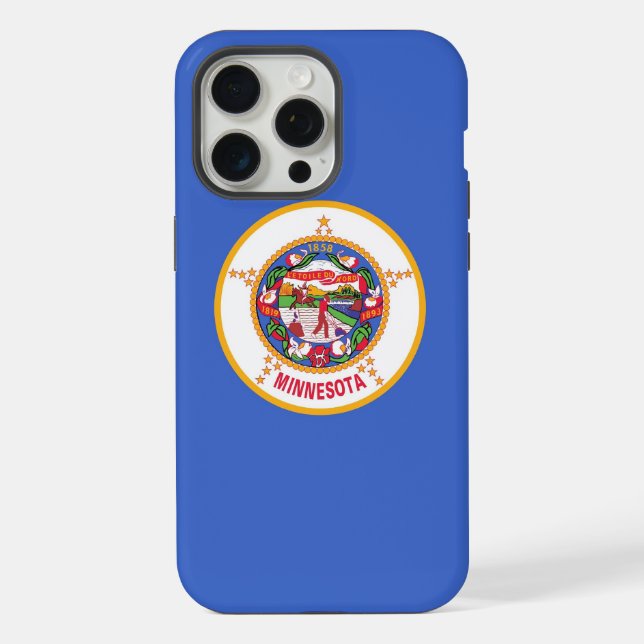 Apple iPhone 15 Pro Max Case, bandeira de Minnesot (Verso)
