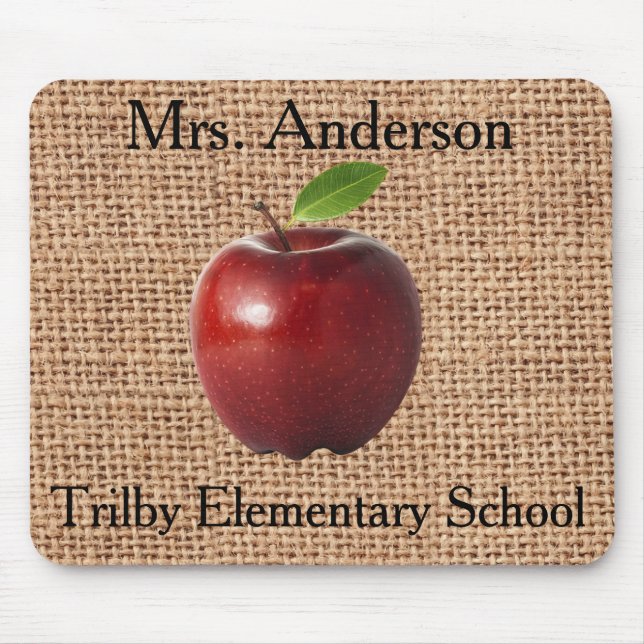 Apple & mousepad feitos sob encomenda do professor (Frente)