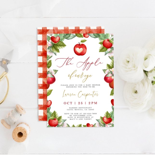 Apple of Our Eye Chá de fraldas Convite (Criador carregado)