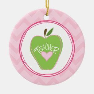 Apple & ornamento verdes do professor do