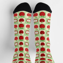 Apple Pattern Cute Teacher Gift Fall Check 