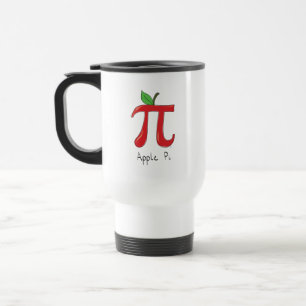 Apple Pi Cute Math Pi Day Caneca de viagem Café