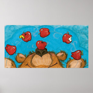 Apple que manipula o urso/artista do poster