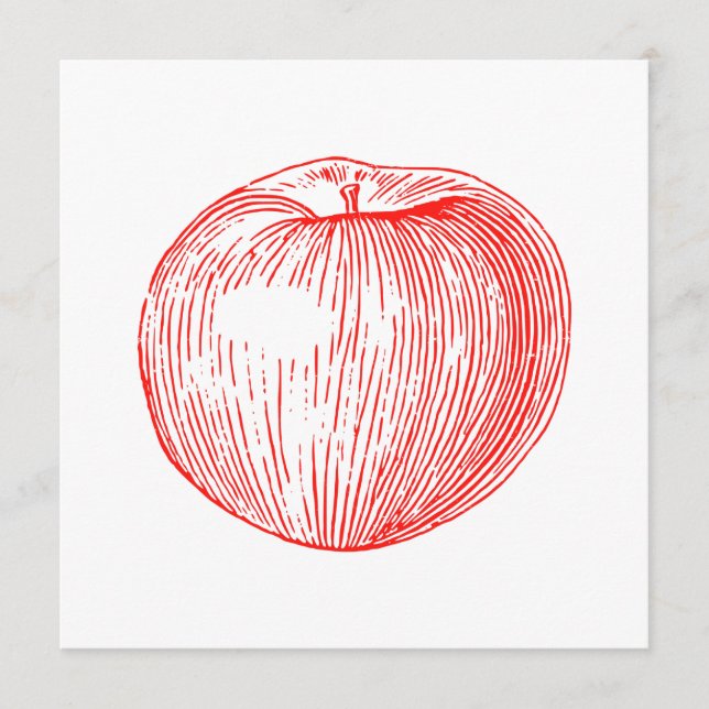 Apple Red Letterpress Apple (Frente)