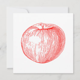 Apple Red Letterpress Apple