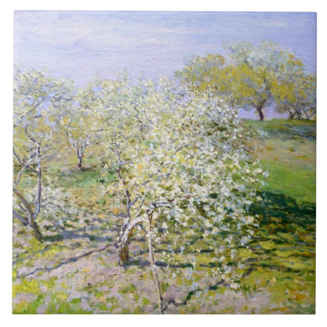 Apple Trees in Bloom (por Claude Monet) (Frente)