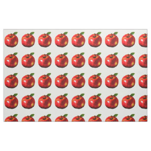 Apple vermelho imprime o tecido