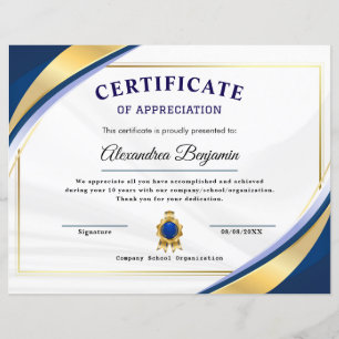 Apreciação do Certificado Azul Dourado