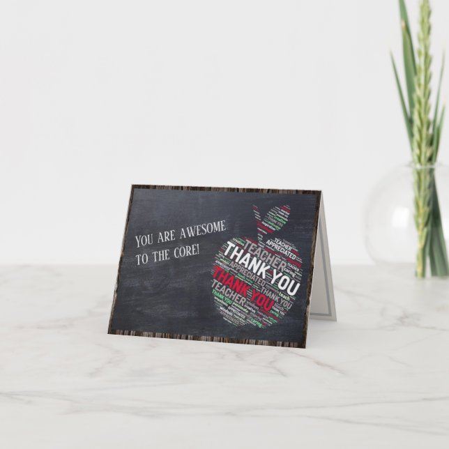 Apreciação do Professor Cartões de agradecimentos  (Frente)