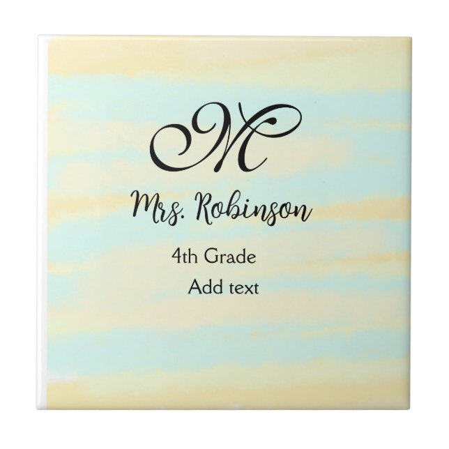 apreciação do professor de aquarela azul simples (Frente)