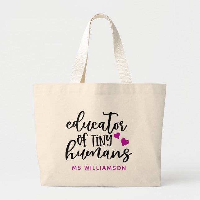 Apreciação do professor Jumbo Bolsa personalizado (Frente)