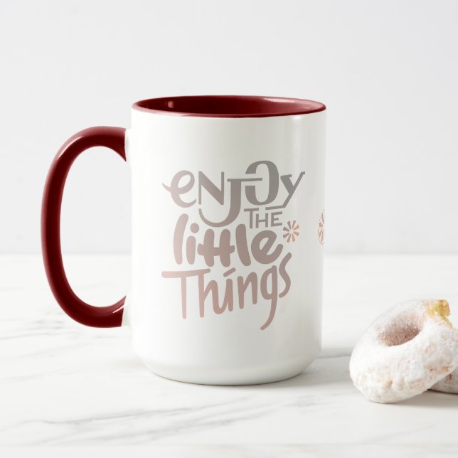 Aprecie a caneca pequena das coisas (Com Donut)