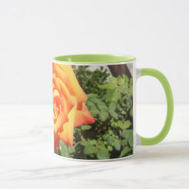 Aprecie uma caneca com um rosa alaranjado da ilha