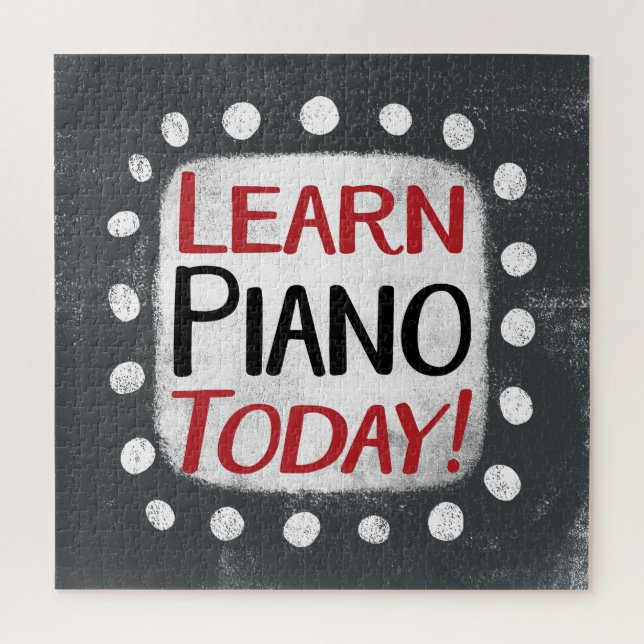 Aprenda Piano hoje Quebra-cabeça de serra gigante (Vertical)