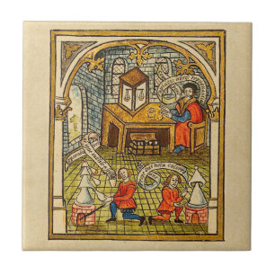 Aprendizes em um laboratório medieval