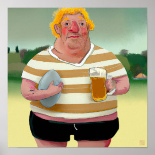 Après Rugby - Impressão de pintura de Rugby