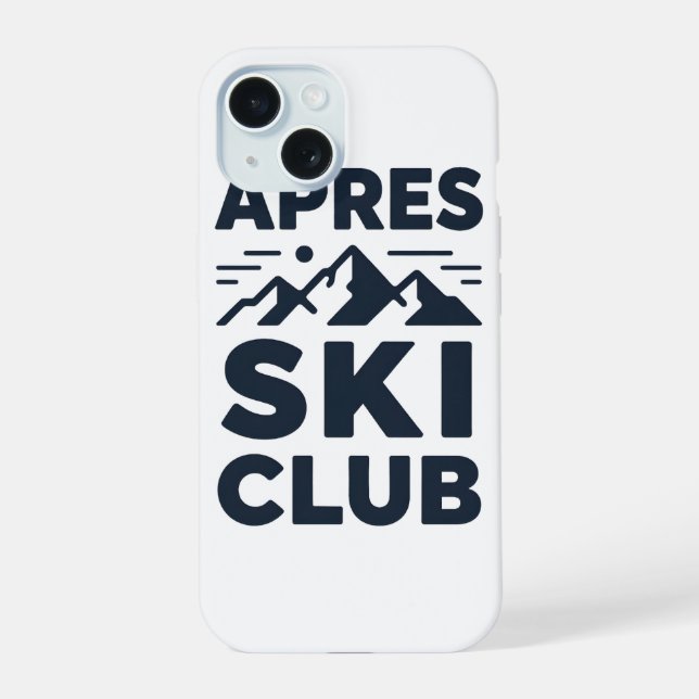Apres Ski Club Mountain Logo - Custom Mens Winter  (Verso)
