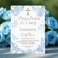 Apresentação 3 años Espanhol Convite Borboleta