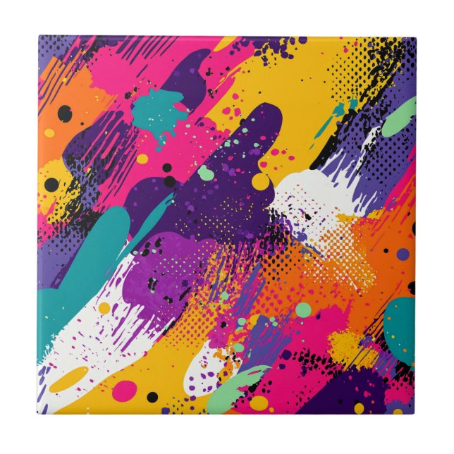 Apresentação de cor abstrato no estilo de quadrinh (Frente)