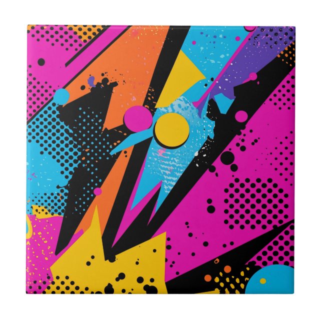 Apresentação de cor abstrato no estilo de quadrinh (Frente)